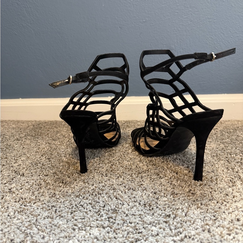 Elegant Black Strappy Heels